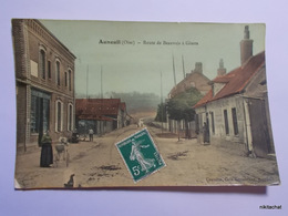 AUNEUIL-Route De Beauvais à Gisors-Carte Glacée Couleur - Auneuil