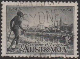AUSTRALIA - USED 1934 1/- Victorian Centenary, Perforation 11.5 - Oblitérés