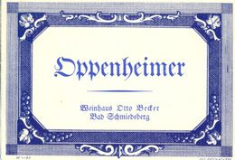 1 Etiquette Ancienne De VIN ALLEMAND ANNEES 30 - OPPENHEIMER - Riesling