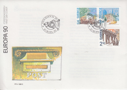 Enveloppe  FDC  1er  Jour   SUEDE    EUROPA    1990 - 1990