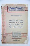 Old 1934 Brochure From The Ministry Of Agriculture, Egypt - Joint International Cotton Committee - Handwetenschappen