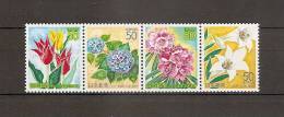 JAPAN NIPPON JAPON FLOWERS TOYAMA-ISHIKAWA-FUKUI 2005 / MNH / 3793 - 3796 - Unused Stamps
