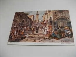 PICCOLO FORMATO BASAR BAZAR  A GERUSALEMME ILLUSTRATORE F. PERLBERG - Perlberg, F.