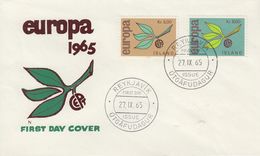 Enveloppe  FDC  1er  Jour   ISLANDE    Paire   EUROPA    1965 - FDC
