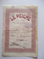 Le Peigné - Dison-Verviers - Part De Fondateur - Textile