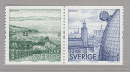 Sweden 2012 MNH Se-tenant Pair 12k Dalarna, Stockholm  Visit Sweden EUROPA - Unused Stamps