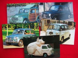 5 CARTOLINE FIAT TOPOLINO GIARDINIERA,600,600 MULTIPLA E 600 MULTIPLA SAGIP - Le Mans