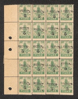 0471 OCCUPAZIONI - FIUME - 1919 - Franco 5 (A75) - Blocco Verticale Di 20 - Nuovo Senza Gomma - Sonstige & Ohne Zuordnung