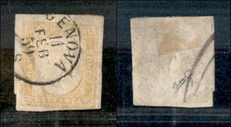 1289 ANTICHI STATI - SARDEGNA - 1859 - 80 Cent Giallo Limone (17Ab) - Preciso In Basso A Destra - Sonstige & Ohne Zuordnung