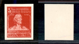 1783 REPUBBLICA SOCIALE - 1944 - Saggi - 5 Lire Volta (Unif.S513d) - Carta Bianca - Nuovo Senza Gomma - Other & Unclassified