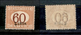 2103 COLONIE - LIBIA - 1915 - 60 Cent Segntasse Soprastampato (7) - Gomma Integra (36) - Sonstige & Ohne Zuordnung