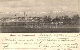 T2/T3 1899 Nagyszeben, Hermannstadt, Sibiu; Látkép, G. A. Seraphin Kiadása / General View (EK) - Non Classés