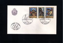 San Marino 1988 Michel 1404-06 FDC - Covers & Documents