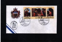 San Marino 1989 Michel 1427-29 FDC - Cartas & Documentos