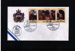 San Marino 1989 Michel 1427-29 FDC - Brieven En Documenten