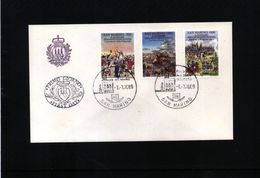 San Marino 1989 Michel 1421-23 French Revolution FDC - Covers & Documents