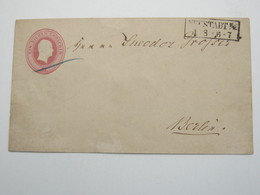 NEUSTADT  F.W. , Klarer Stempel Auf Ganzsache  Mit Rs. Bahnpoststempel - Enteros Postales