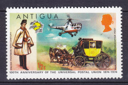 Antigua 1974 Mi. 323   ½ C. UPU Weltpostunion Hubschrauber Helicopter Postkutsche MNH** - 1960-1981 Autonomie Interne