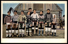ALTE POSTKARTE EIN GRÖNLÄNDISCHER BLUMENSTRAUSS GRÖNLAND OTTO SVERDRUP NEUES LAND Tracht Traditional Costume Kaloallit - Greenland