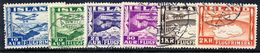 ICELAND 1934 Airmail Set Of Six, Used.  Michel 175-180 - Airmail