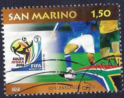 2010 - SAN MARINO -MONDIALI CALCIO SUD AFRICA 2010 - USATO - Usados