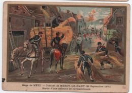 Militaria/Guerre De 1870/Image Pédagogique/Combat De Mercy Le Haut /Dessinateur Germain/Vers 1900 IMA273 - Other & Unclassified