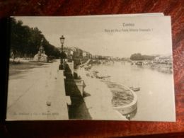 14993) TORINO RIVA DEL PO E PONTE VITTORIO EMANUELE I VIAGGIATA 1906 - Pontes