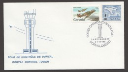 1993  Lakeshore 93 Commemorative Cover Temporary Cancel Showing Dorval Airport Control Tower - Briefe U. Dokumente