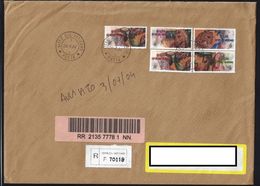 2003 - VATICANO - GLI ANIMALI NELLA BASILICA VATICANA - SERIE COMPLETA - USATA SU BUSTA RR # 1 - Used Stamps