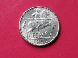 Espagne 10 Centimos 1953 Gouv.nationaliste Km#766     Lot 2    Superbe  Aluminium - 10 Céntimos