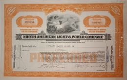 Share Certificate, Electricity, Bulb USA - Elektriciteit En Gas