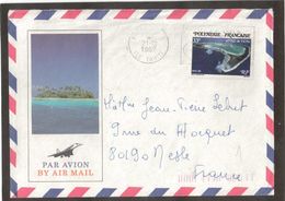 5 - TAHITI Enveloppe Illustrée De 1982 Pour La France. (Papeete Pour Nesle.) - Covers & Documents
