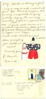 Japan 1984 Postcard Traditional Dress, Musashino Tokyo To U.S. - Asia