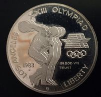 USA 1 $ DOLLAR 1983 S SILVER PROOF "1984 LOS ANGELES OLYMPICS - DISCUS" Free Shipping Via Registered Air Mail - Commemoratifs