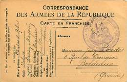 190218 GUERRE 14/18 - FM CARTE MILITAIRE CORR AUX ARMEES 45 LOIRET Station Magasin De MIGNERES CHATARD ROBERT 1917 - Storia Postale