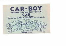 Buvard  CAR BOY  REGLISSE CHEWING - GUM BOISSON - C