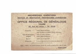 Buvard   OFFICE REGIONAL DE GENEALOGIE TOURS - O