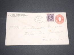 ETATS UNIS - Entier Postal De Batavia Pour La France En 1903 - L 13495 - ...-1900