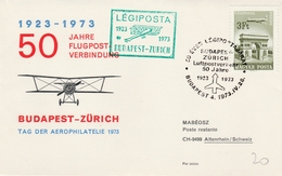 Budapest Zurich Caracas 1973 - Légiposta Hongrie Ungarn - 50 Jahre Erstflug 1er Vol Inaugural Flight - Covers & Documents