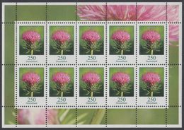 !a! GERMANY 2016 Mi. 3199 MNH SHEET(10) - Flowers: Alpine Thistle - 2011-2020