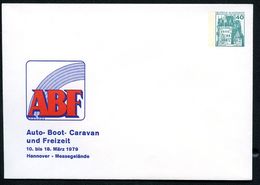 Bund PU110 D2/012 Privat-Umschlag AUTO BOOT CARAVAN Hannover 1979 - Privatumschläge - Ungebraucht