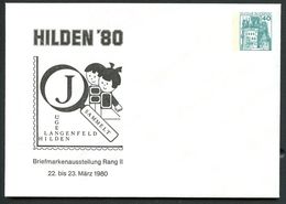 Bund PU110 D2/013b Privat-Umschlag AUSSTELLUNG HILDEN 1980 - Privatumschläge - Ungebraucht