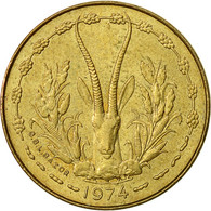 West African States, 5 Francs, 1974, TTB+, Aluminum-Nickel-Bronze, KM:2a - Ivoorkust