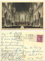 Canada 1950 Postcard Charlottetown, PEI - St. Dunstan’s Cathedral, Pictou NS Cancel - Charlottetown