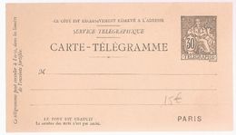 G608 - Postal Stationery / PSC / Entier Postal / Carte-télégramme Au Type Chaplain 30c - Rohrpost