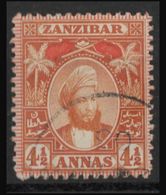 ZANZIBAR  - (Vedere Fotografia) (See Photo) 1896 - A2 - 4½ Annas Usato - Zanzibar (...-1963)