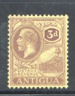 ANTIGUA   George V  3d. SG 74  MM-MH - 1858-1960 Colonie Britannique