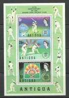 ANTIGUA Rising Sun Cricket Club 50th Ann.  Souvenir Sheet  UM - MNH - 1960-1981 Interne Autonomie