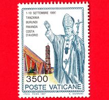 Nuovo - MNH - VATICANO  - 1991 - Viaggi Di Giovanni Paolo II Nel 1990 - 3500 L. • Africa • Policromo - Usados