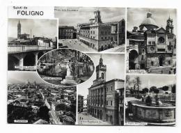 SALUTI DA FOLIGNO - MULTI VEDUUTE  - VIAGGIATA  FG - Foligno